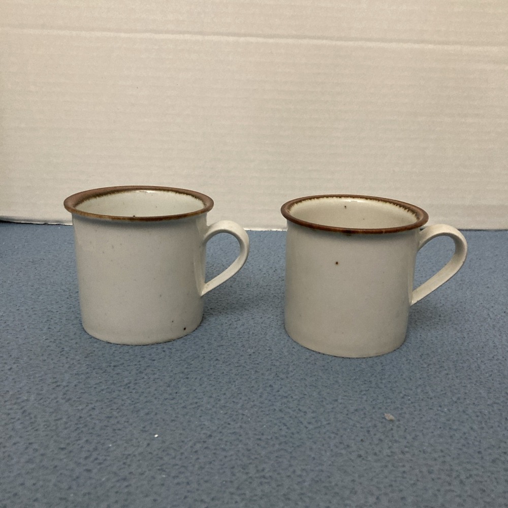 VTG Dansk Designs Denmark NR Brown Mist Stoneware 3" Coffee/Tea Cup - Set of 2